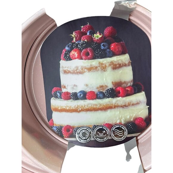 Bakeware Springform Cake Pan 2 PC. 6”&9” Pink Speckled Master Class NEW! - Picture 3 of 5